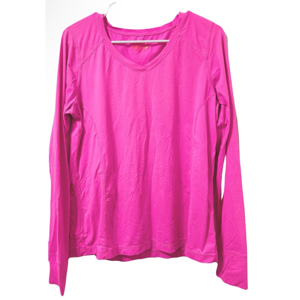 Lilly Pulitzer Luxletic Running Top in Bright Pink